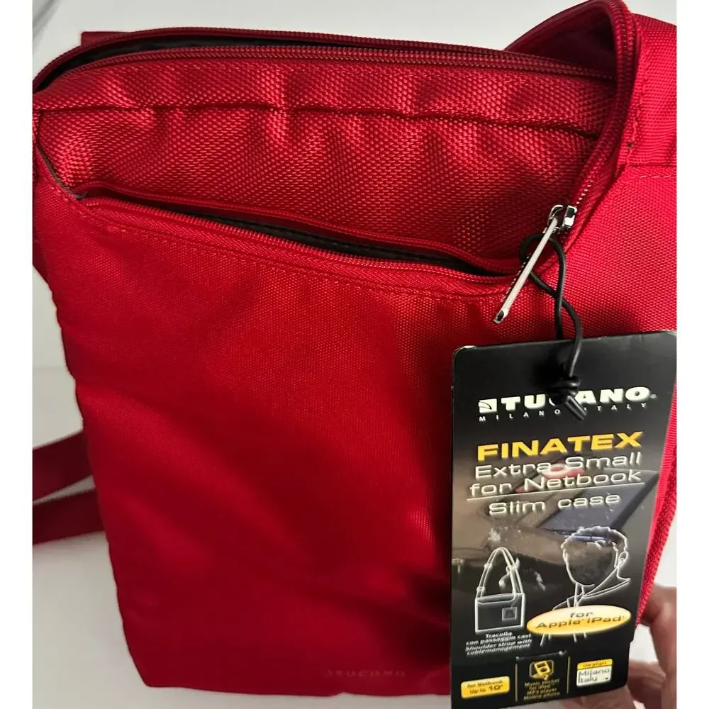 Tucano Finatex Italian Vertical Crossbody / Messenger Bag NWT Perfect for iPad